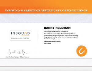 Inbound marketing certificate
