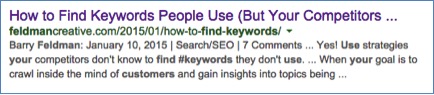 How to find keyword