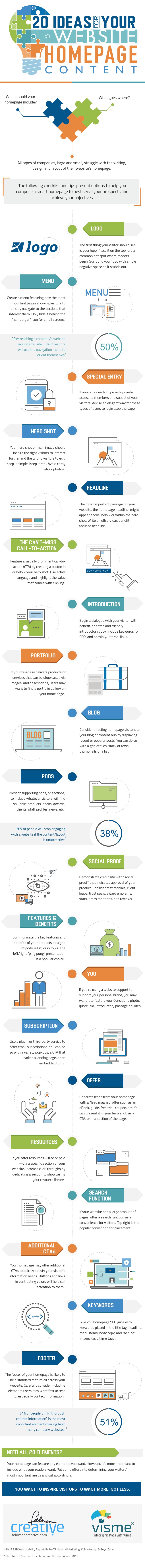 Website Homepage Content infographic