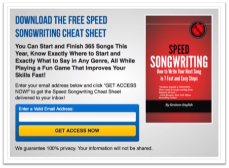 Songwriting cheat sheet